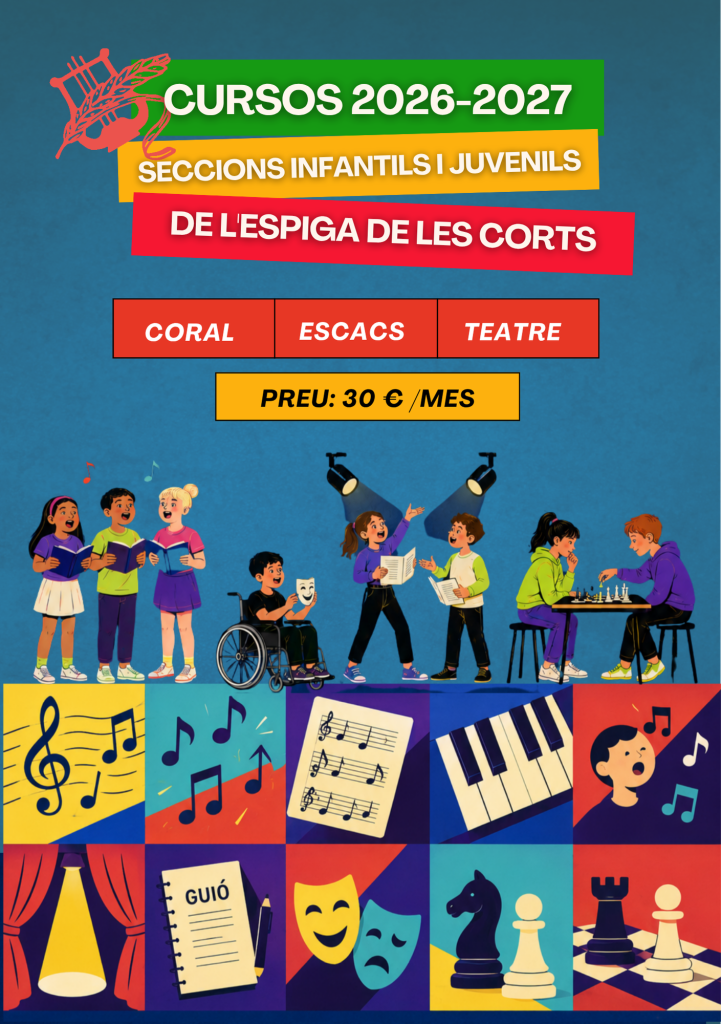 L’Espiga de les Corts presenta els cursos infantils Espiguetes per al curs 2026-2027